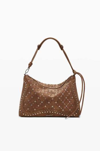 Desigual Medium cut-out faux leather bag