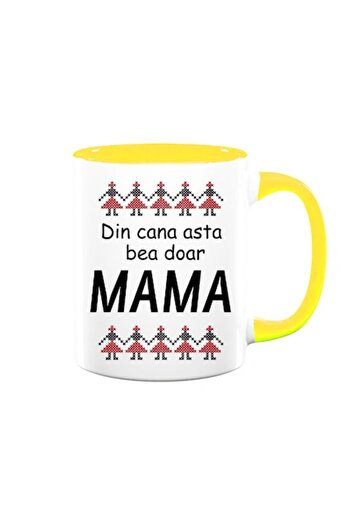OEM Personalized mug with message: 'Only mom drinks from this mug', Betaprint, traditional model, white
