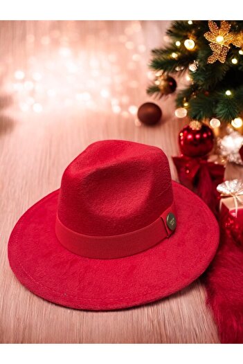 OWOW HAT Red Hard Panama Hat
