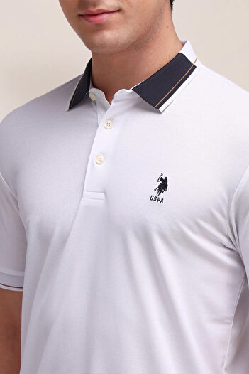 U.S. Polo Assn. Men's White Slim Fit Polo Shirt