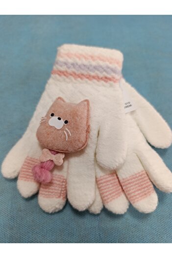 Kitti Knitted Wool Gloves for Girls Aged 4-8