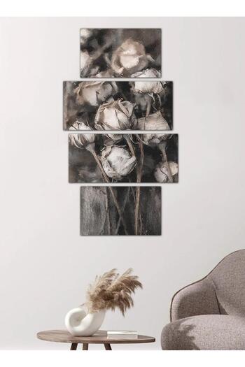 Generic Modern Roses Wall Panel - 25507 - Divided into four pieces
