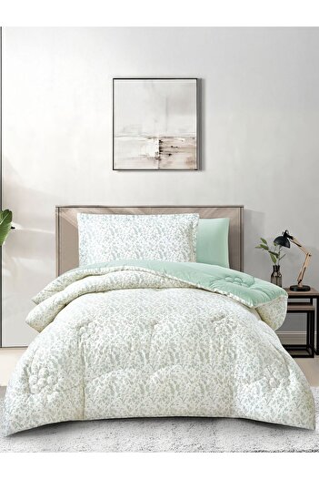 Donetella 4-Piece Cotton King Comforter Set 170x230cm – 350 GSM Fill, Elegant Print