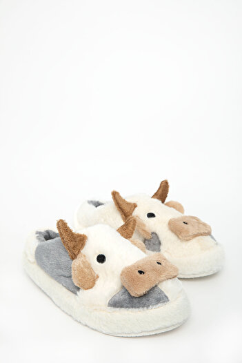 SOHO Beige-Grey Women's House Slippers 21103