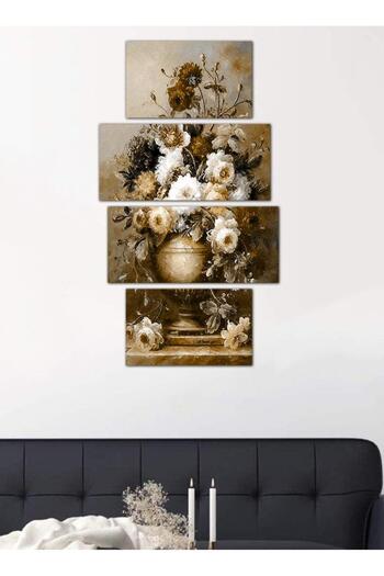 Generic Modern wall panel with a flower vase - 25515 - divided into four pieces