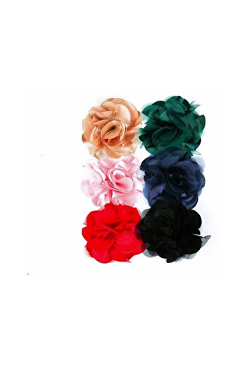 OEM Set of 12 flower hair clips, multicolor, 13x17x17cm