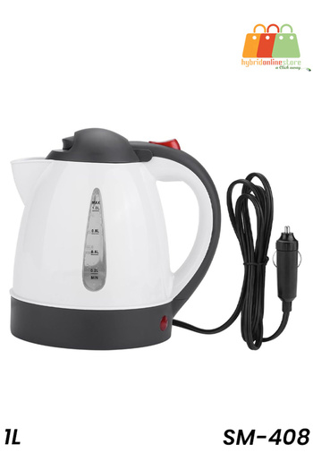 Generic 12V 150W 1L SM-408 Car Electric Kettle: Quick Boil, Auto-Off, Dry-Boil Protect