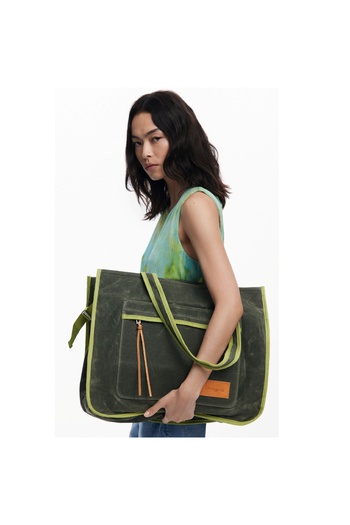 Desigual Versatile, travel / shopper, hand and shoulder bag, Desigual, Mediteraneo Khiva series, Khaki
