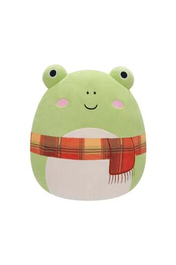 Squishmallows 12 inch Medium Plush Wendy Green Frog W/Plaid Scarf , Officially Licensed Kellytoy Plu