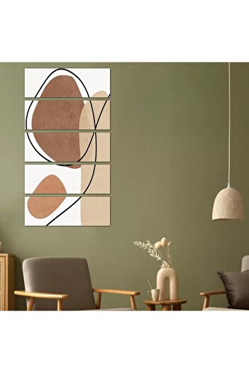 Generic Modern abstract art wall panel - 24093 - divided into five equal pieces