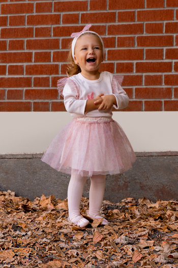 Miny Center Baby Girl Set with Floral Printed Tutu Skirt