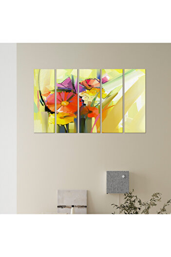 Generic Wall panel - Flowers - 672 - Divided into five equal pieces
