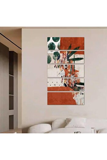 Generic Modern Abstract Art Wall Panel - 24028 - Divided into five equal pieces