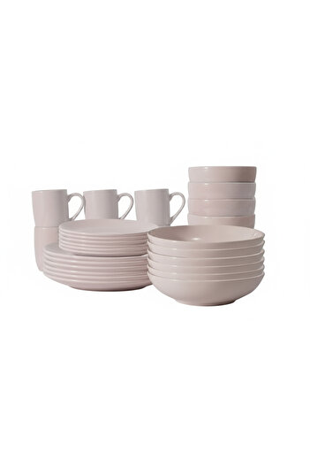 Rissa Porcelain Dinner Set, Made up of 30-Piece Pink. / 119847