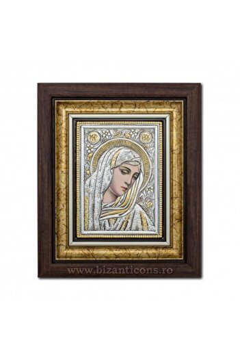 U Silver plated icon - Mother of God with tears - Filimeni 27x32 cm K701-404