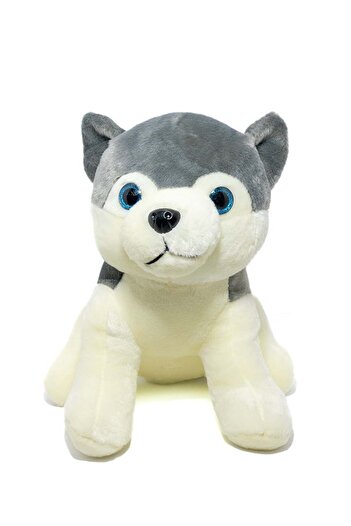 Generic Toto Toys Plush Puppy With Ty Eyes- Black And Grey Size 35