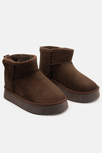 LikeMoon Çocuk Bot Kaymaz Termo Taban Kışlık İçi Yünlü Cırtlı Çocuk Bot Unisex Bootie