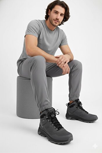 Slazenger Premium İthl Outdoor Men's Waterproof Casual Shoes Boots Gray