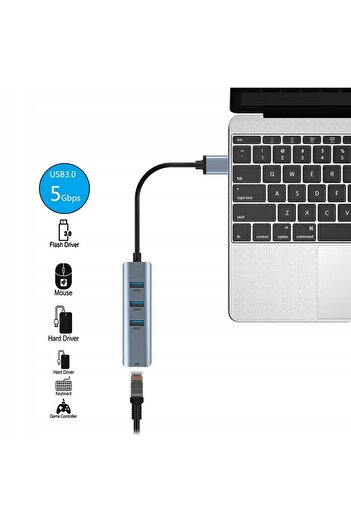 Other HUB ADAPTER USB 3.0 LAN ETHERNET RJ45 GIGABIT 1000 Mbps