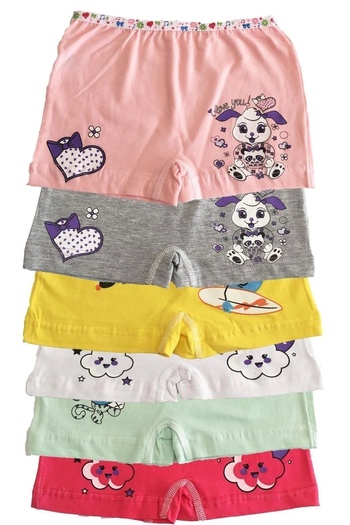 Tutku Girl's Boxer-Colorful-1-2 Years Old