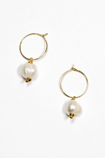 Lila Rosa Ethnic Authentic Pearl Earrings