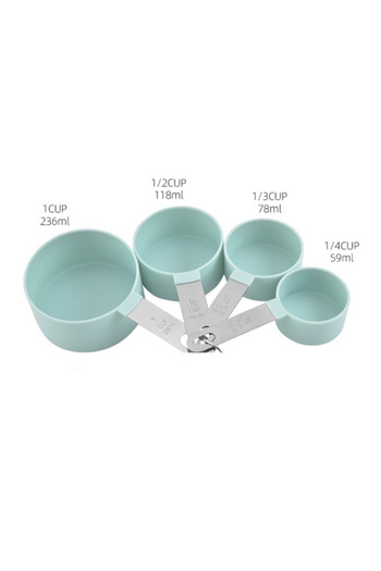 Bisbell 4Pcs Measuring Cups Set Stainless Steel Handle Food Grade BPA Free Baking Kitchen Tools,BB3351