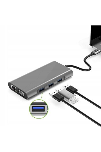 Other HUB USB-C ADAPTER LAN Gigabit RJ45 HDMI 4k Micro SD 3x USB 3.0 Power Delivery PD