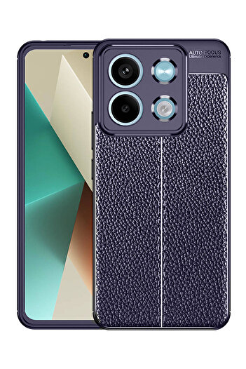 Nezih Case Xiaomi Redmi 15C Uyumlu Deri Görünüm Lüx Silikon Kılıf
