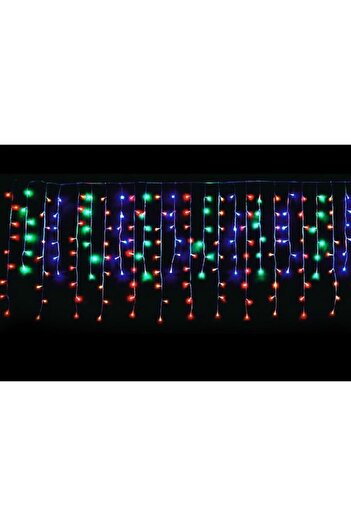 GOLD MARKET Outdoor Fringed Curtain Christmas Installation IP44, 15 m x 0.7 m, 429 LEDs, 8 light effects