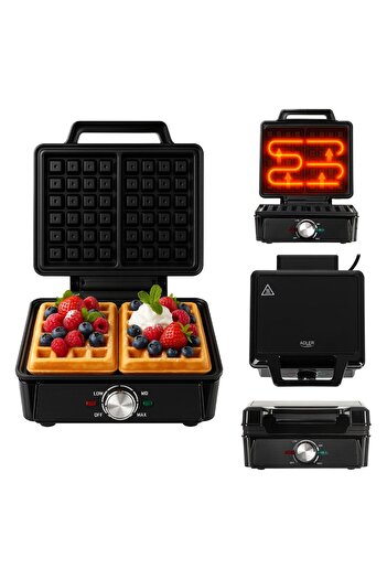 Other Adler AD3088 Nonstick Waffle Maker, Adjustable Temp