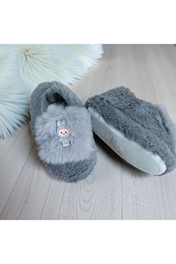 KMS HOME Unisex Labubulu Slippers Gray Slippers Men's Slippers Women's Slippers