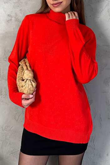 ModaPlaza Women's Half Fisherman Knit Sweater 5353