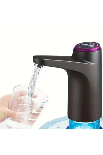 Choice Black Automatic Water Press Household Barreled Water Electric Water Pump USB Rechargeable