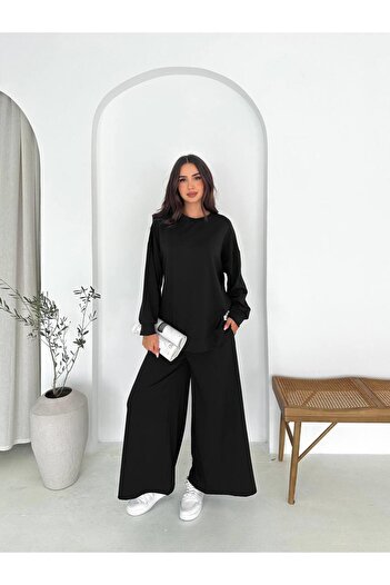 Jeevee Modal Fabric Wide Leg Oversize Suit