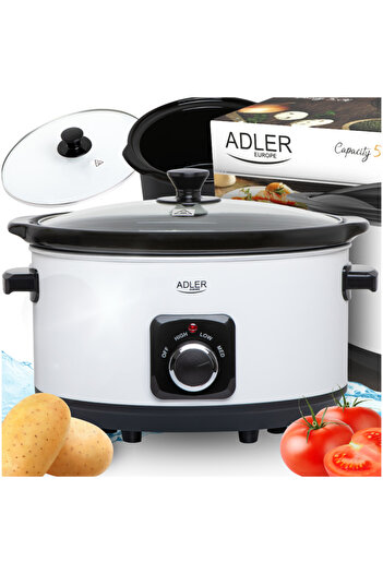 Other AD 6413 white Slow Cooker 5.8L