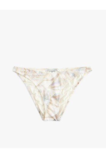 Koton X Şahika Ercümen - Ecru Abstract Patterned Bikini Bottoms