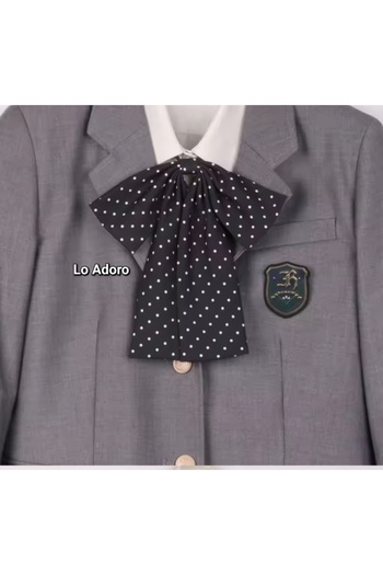 LO ADORO Polka Dot Women's Bow Tie Satin Fabric Belongs to Special Production Women's Brooch Collar Accessory