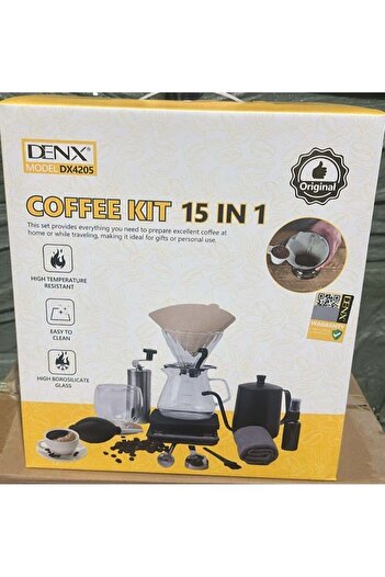 Denx DX4205 Coffee Kit – 15 in 1 High Temperature Resistant Set