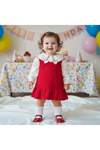 Serackids Heart Shirt Gilet Set