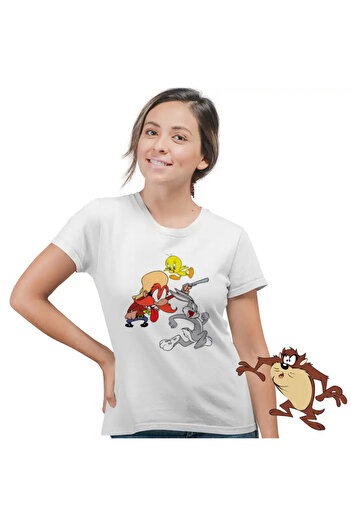OEM Women's T-shirt Yosemite Sam Tweety Bug Bunny Rabbit