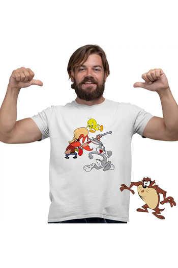 OEM Men's T-Shirt Yosemite Sam Tweety Bug Bunny Rabbit
