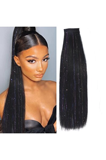 Oskar Ponytails Look Straight Disco Ponytail with String, 70 cm