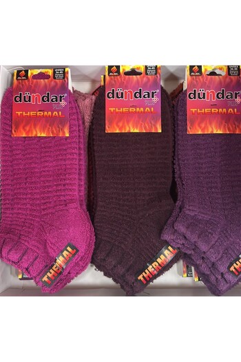 Dündar Şosete termale pentru femei PLUS TOWEL BOOTIES 12 BUC