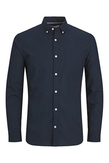 Jack & Jones Чоловіча сорочка Jwhclassic Oxford Shirt L/s Uk 12224292-Navyblaze