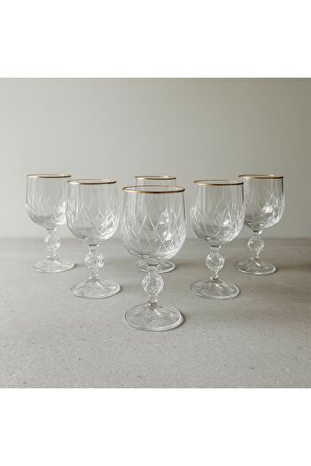 BOHEMİA CRYSTAL |   150 ml Set of 6 Plain M/A Cutting Coffee Side Water Glasses
