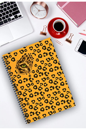 Yıldızistan Appointment Book, Leopard,A5 Size, Special Design, 1 Year, Double Sided Printing, Planner, Hairdresser, Salon