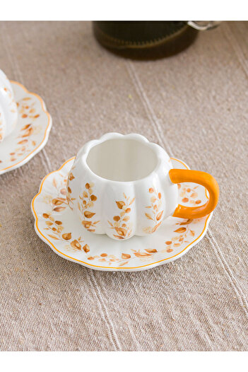 LC Waikiki Özmarka New Season Printed Porcelain Coffee Cup Set for 2 People 90 ml