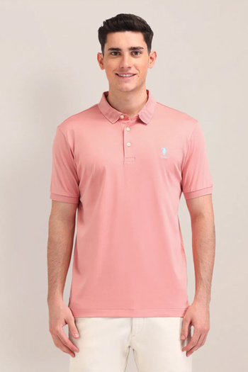 U.S. Polo Assn. Men's Solid Pattern Cotton Polo Shirt