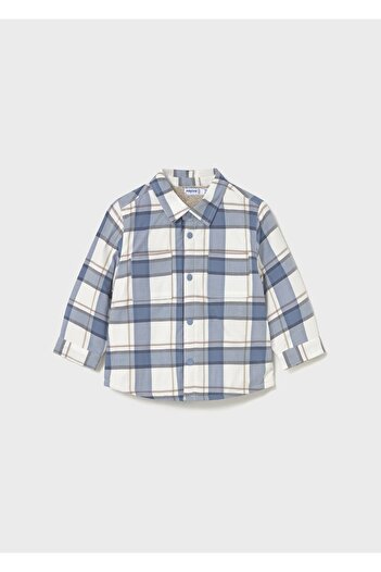 MAYORAL Baby Boy Plaid Fur Shirt