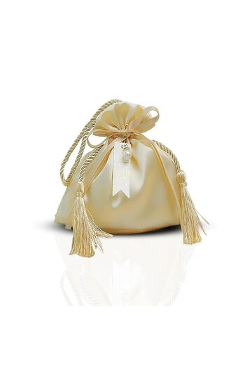 Generic Hyper Bloom Premium Silk Pouch - With Drawstring Closure - Pendant and String Included - Wedding or